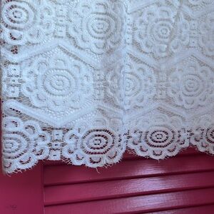 RN Studio by ronni nicole white lace dress sheer sleeves size 14